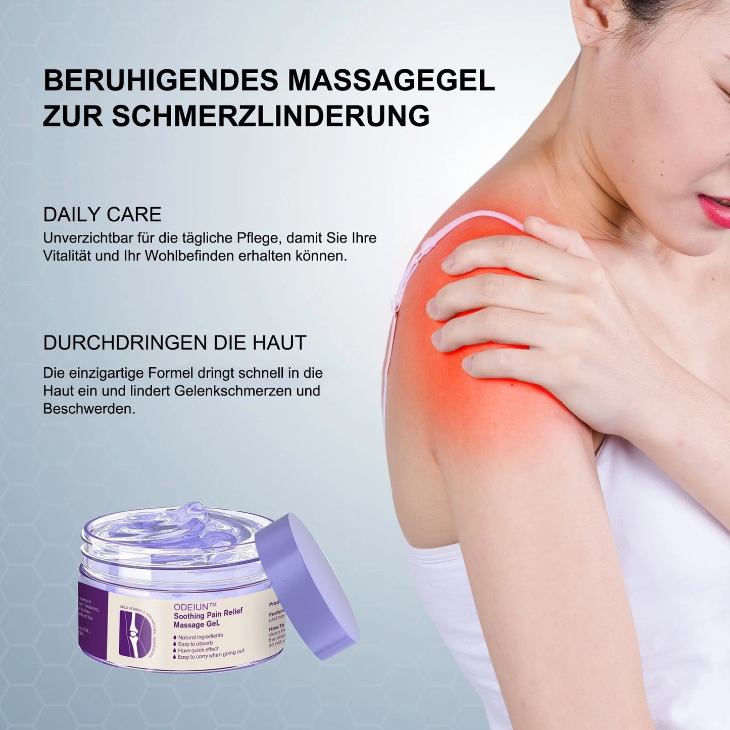 đ„ODEIUNâą AOA-zugelassenes Schmerzlinderungs-Gel