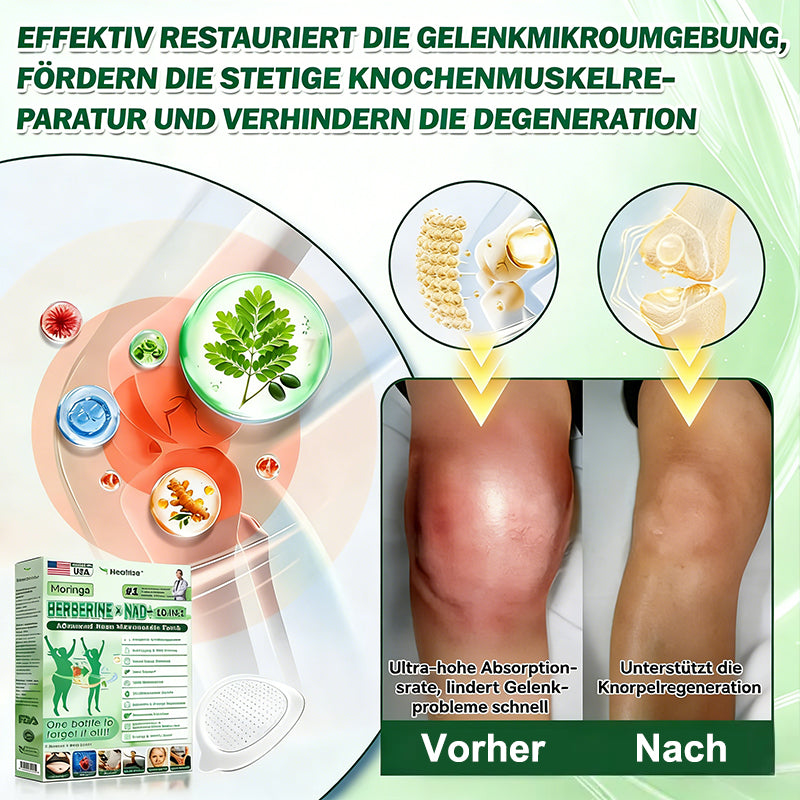 Offizieller US-Shop | 🧑‍⚕️🩺Seurico Moringa · Berberine × NAD+ 10-in-1 Advanced Nano Microneedle Patch — Einmal täglich, sichtbare Ergebnisse in 7 Tagen