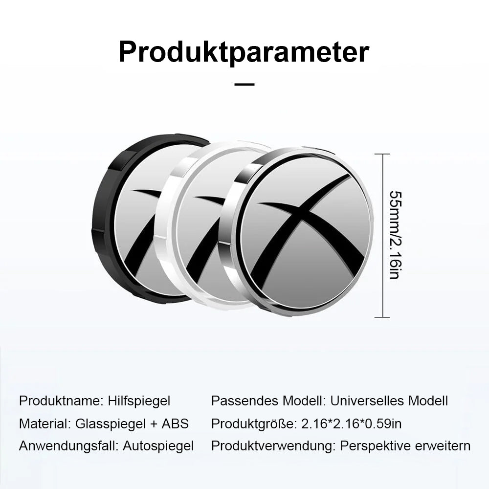 Saugnapf-Auto-Konvex-Blind-Spot-Spiegel (1 Set / 2 Stück)