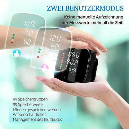 Handgelenk-Blutdruckmonitor – LED-Display, verstellbar, Gesundheitsüberwachung