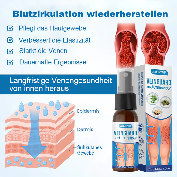 JEREMYTIS® VeinGuard Kräuterspray - ✅ Beseitigen Sie Krampfadern in nur 7 Tagen!