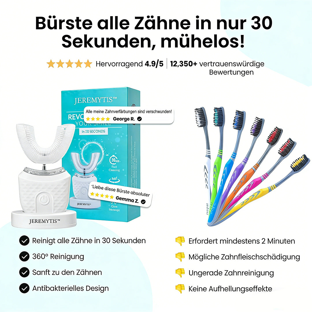 🦷JEREMYTIS™ Elektrische Zahnbürste - 30-Sekunden Zahnrevolution